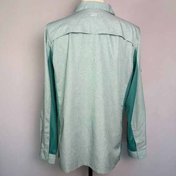 Cabela's XPG Long Sleeve Shirt, Women's Sz L, Green & White, Fishing, Outdoors - Picture 3 of 13